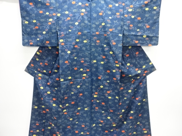 JAPANESE KIMONO / TSUMUGI / WOVEN KIKU 
